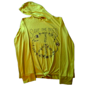 5/$25 Cute SO Girls L Hooded Yellow Sweater